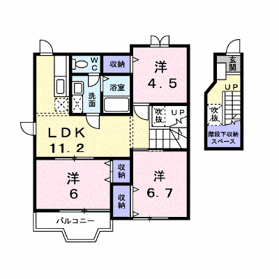 サニーヒルズ 204【管理NO：1-009683001-02040】 ★家具家電は申し込み後に搬入します★ ★2026年11月下旬入居可能★の外観画像