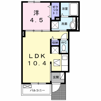 アルカンシエル 102【管理NO：1-026054101-01020】 ★家具家電は申し込み後に搬入します★ ★2026年10月下旬入居可能★の外観画像