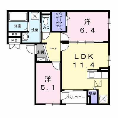 フォーチュンパークⅤ 102【管理NO：1-028520401-01020】 ★家具家電は申し込み後に搬入します★ ★2027年02月下旬入居可能★の外観画像