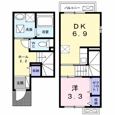 フィオーレ　Ｃ 103【管理NO：1-018780701-01030】 ★家具家電は申し込み後に搬入します★ ★2026年11月上旬入居可能★の外観画像