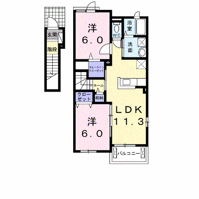 ドゥ・シャンパーニュⅡ 202【管理NO：1-023082402-02020】 ★家具家電は申し込み後に搬入します★ ★2027年01月下旬入居可能★の外観画像