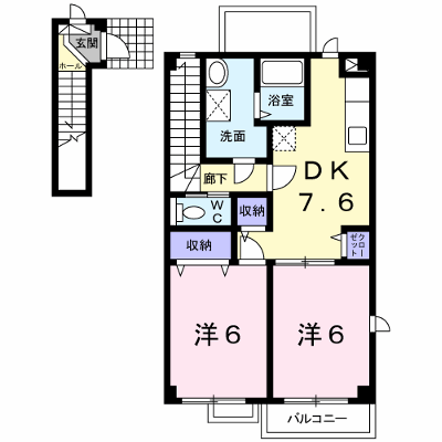 グリュッククレー　Ａ棟 201【管理NO：1-013049701-02010】 ★家具家電は申し込み後に搬入します★ ★2026年11月中旬入居可能★の外観画像