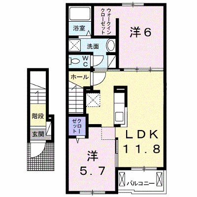 ルミエール 203【管理NO：1-024079801-02030】 ★家具家電は申し込み後に搬入します★ ★2026年11月中旬入居可能★の外観画像