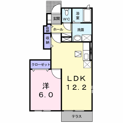 サンリセスＢ 101【管理NO：1-014734702-01010】 ★家具家電は申し込み後に搬入します★ ★2026年11月中旬入居可能★の外観画像