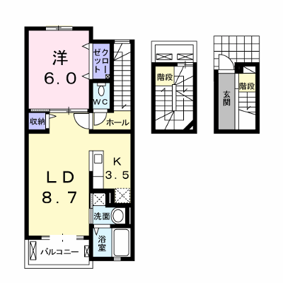 アルバ 303【管理NO：1-019459002-03030】 ★家具家電は申し込み後に搬入します★ ★2026年11月中旬入居可能★の外観画像