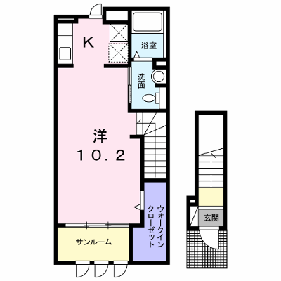 ペルソナ　Ⅱ 201【管理NO：1-020690402-02010】 ★家具家電は申し込み後に搬入します★ ★2026年10月下旬入居可能★の外観画像