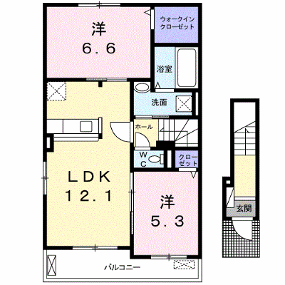 ロイヤルカーサⅠ 201【管理NO：1-023368801-02010】 ★家具家電は申し込み後に搬入します★ ★2026年11月中旬入居可能★の外観画像