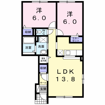 ルピナスⅡ 103【管理NO：1-016919402-01030】 ★家具家電は申し込み後に搬入します★ ★2026年12月中旬入居可能★の外観画像