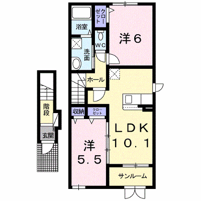 リヴェール　Ⅱ 203【管理NO：1-024988002-02030】 ★家具家電は申し込み後に搬入します★ ★2026年11月中旬入居可能★の外観画像