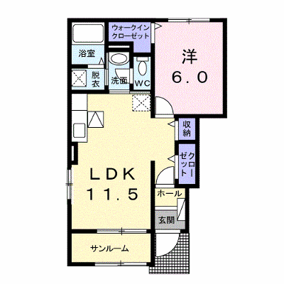 チェスナットⅡ 101【管理NO：1-022736701-01010】 ★家具家電は申し込み後に搬入します★ ★2026年10月下旬入居可能★の外観画像