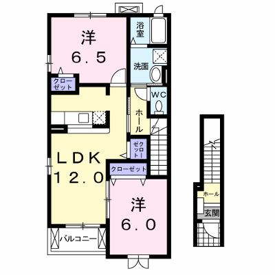 カメーリア・Ｋ 201【管理NO：1-013519401-02010】 ★家具家電は申し込み後に搬入します★ ★2026年10月下旬入居可能★の外観画像