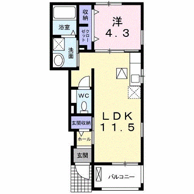 ルーエ　Ⅱ 102【管理NO：1-020613301-01020】 ★家具家電は申し込み後に搬入します★ ★2026年11月中旬入居可能★の外観画像