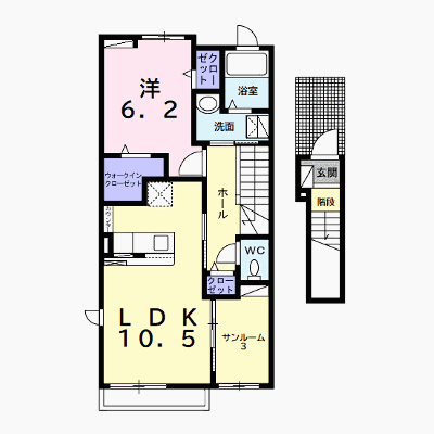 クラール館山 206【管理NO：1-027029801-02060】 ★家具家電は申し込み後に搬入します★の外観画像