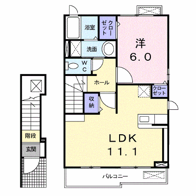 ソレイユ苗代 203【管理NO：1-015829401-02030】 ★家具家電は申し込み後に搬入します★ ★2026年11月中旬入居可能★の外観画像