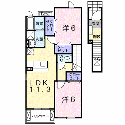 フォレストヒルＢ 202【管理NO：1-015064502-02020】 ★家具家電は申し込み後に搬入します★ ★2026年11月中旬入居可能★の外観画像