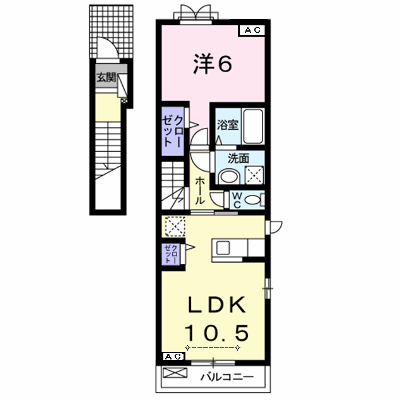 フォンテーヌ 201【管理NO：1-019656901-02010】 ★家具家電は申し込み後に搬入します★ ★2026年10月中旬入居可能★の外観画像