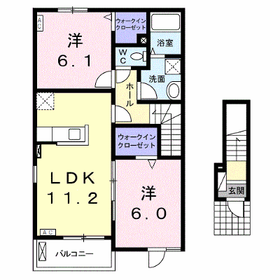 メゾン　エタニティⅡ 201【管理NO：1-019555401-02010】 ★家具家電は申し込み後に搬入します★ ★2026年12月中旬入居可能★の外観画像