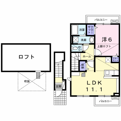 ル・ソレイユ 201【管理NO：1-019586901-02010】 ★家具家電は申し込み後に搬入します★ ★2026年12月中旬入居可能★の外観画像