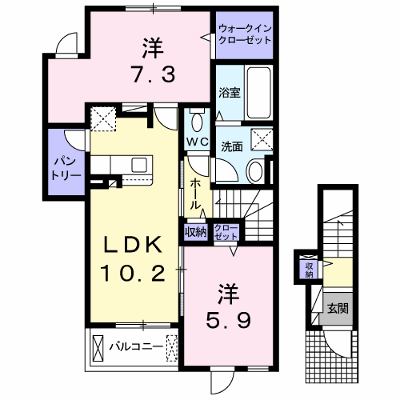 ザ・ビレッジグリーン飾東 204【管理NO：1-026062301-02040】 ★家具家電は申し込み後に搬入します★ ★2026年11月中旬入居可能★の外観画像