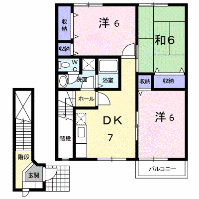 グランソレイユ　（斑鳩町） 202【管理NO：1-010207401-02020】 ★家具家電は申し込み後に搬入します★ ★2026年11月中旬入居可能★の外観画像