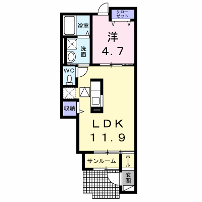 グランルーチェ 103【管理NO：1-022204001-01030】 ★家具家電は申し込み後に搬入します★ ★2026年11月中旬入居可能★の外観画像
