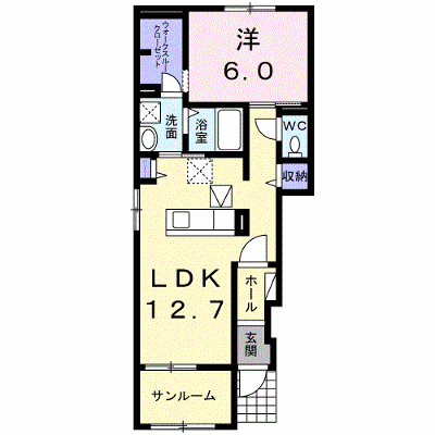 ルラシオンエヌⅡ 101【管理NO：1-024107401-01010】 ★家具家電は申し込み後に搬入します★ ★2026年11月中旬入居可能★の外観画像