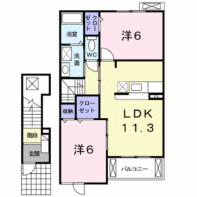 オリンポスＣ 202【管理NO：1-014659001-02020】 ★家具家電は申し込み後に搬入します★ ★2026年11月中旬入居可能★の外観画像