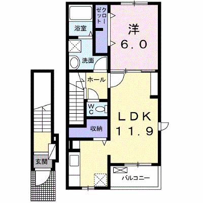 ラ・ファミーユ　Ⅱ 204【管理NO：1-019659101-02040】 ★家具家電は申し込み後に搬入します★ ★2026年12月上旬入居可能★の外観画像