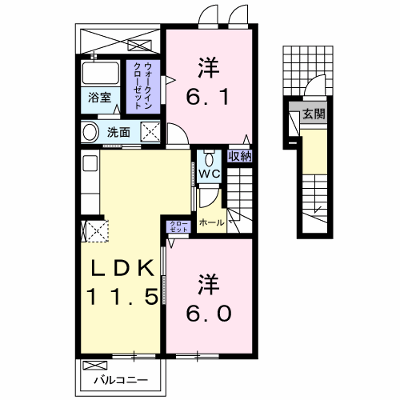 メゾン・ド・ソレイユＫＭ　Ⅰ 203【管理NO：1-019436401-02030】 ★家具家電は申し込み後に搬入します★ ★2026年11月中旬入居可能★の外観画像