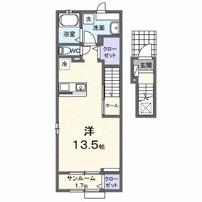 アルドーレⅢ 205【管理NO：1-027351701-02050】 ★家具家電は申し込み後に搬入します★ ★2026年10月中旬入居可能★の外観画像