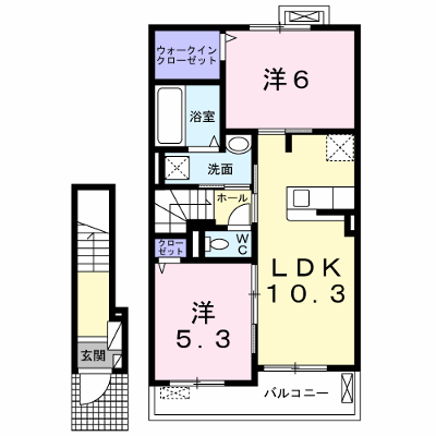 シュシュメゾンぴあのルタン 202【管理NO：1-025390301-02020】 ★家具家電は申し込み後に搬入します★ ★2027年01月下旬入居可能★の外観画像