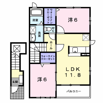 モデッサ大鷹八幡 204【管理NO：1-014620001-02040】 ★家具家電は申し込み後に搬入します★ ★2026年10月下旬入居可能★の外観画像