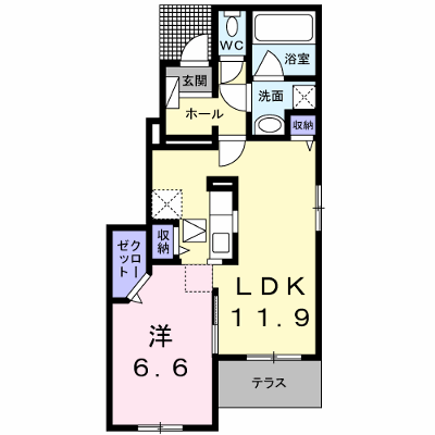 プリムローズ　Ⅰ 101【管理NO：1-021968701-01010】 ★家具家電は申し込み後に搬入します★の外観画像