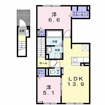 オーク　サイド　パレスⅡ 202【管理NO：1-027909201-02020】 ★家具家電は申し込み後に搬入します★ ★2026年11月下旬入居可能★の外観画像