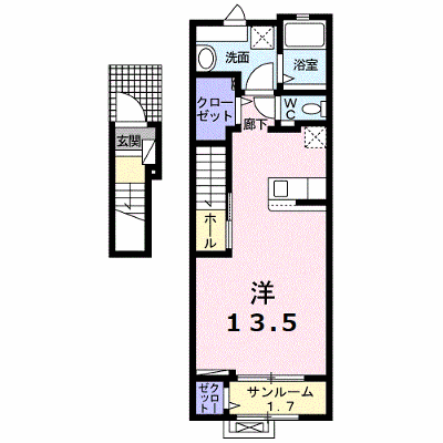 フォレ　モンターニュⅡ 202【管理NO：1-027935201-02020】 ★家具家電は申し込み後に搬入します★の外観画像