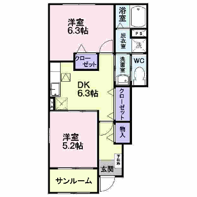 ラ・フルールＡ 101【管理NO：1-015233301-01010】 ★家具家電は申し込み後に搬入します★ ★2026年12月上旬入居可能★の外観画像