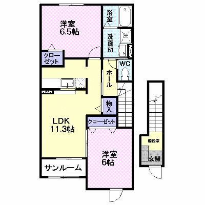 パレ・シャルウィＢ 223【管理NO：1-013906902-02030】 ★家具家電は申し込み後に搬入します★ ★2026年11月下旬入居可能★の外観画像