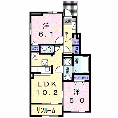 サンルタンⅡ 102【管理NO：1-023707902-01020】 ★家具家電は申し込み後に搬入します★ ★2026年11月下旬入居可能★の外観画像