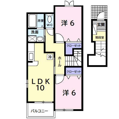グランソレイユＢ 203【管理NO：1-012906502-02030】 ★家具家電は申し込み後に搬入します★ ★2026年12月上旬入居可能★の外観画像