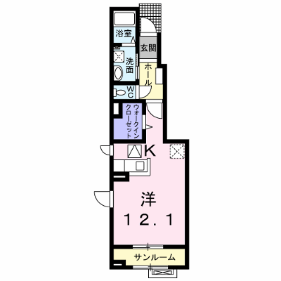 ラ・ルジュ・アン 103【管理NO：1-019838301-01030】 ★家具家電は申し込み後に搬入します★ ★2026年10月下旬入居可能★の外観画像