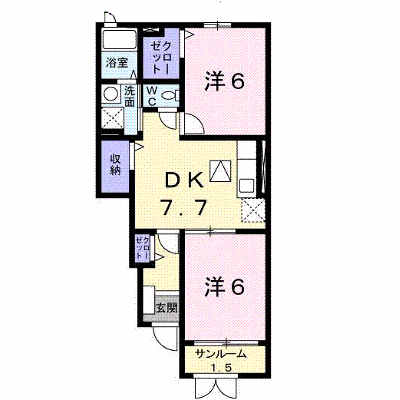 エトワールＢ 102【管理NO：1-015697702-01020】 ★家具家電は申し込み後に搬入します★ ★2026年12月中旬入居可能★の外観画像