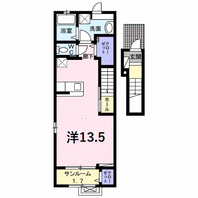 エトワールⅠ 205【管理NO：1-025914301-02050】 ★家具家電は申し込み後に搬入します★ ★2026年11月中旬入居可能★の外観画像