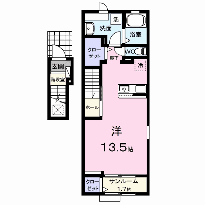 ヒルズ山王林 201【管理NO：1-028334001-02010】 ★家具家電は申し込み後に搬入します★ ★2026年11月下旬入居可能★の外観画像