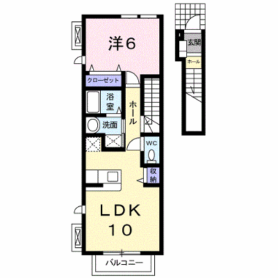 ＳＡＭＩＡ２５　Ｂ 202【管理NO：1-012774302-02020】 ★家具家電は申し込み後に搬入します★ ★2026年11月上旬入居可能★の外観画像