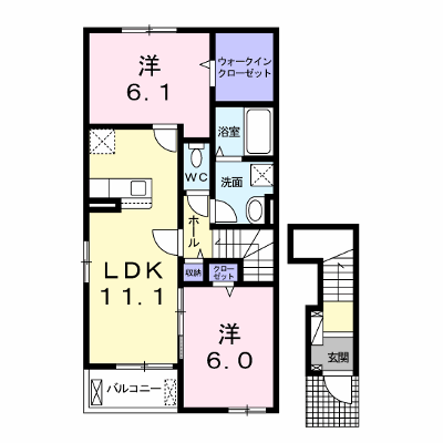 グランソレイユⅡ 201【管理NO：1-026551301-02010】 ★家具家電は申し込み後に搬入します★ ★2026年10月中旬入居可能★の外観画像