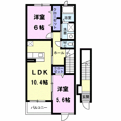 プラシード・カーサ 202【管理NO：1-016545101-02020】 ★家具家電は申し込み後に搬入します★ ★2026年11月中旬入居可能★の外観画像
