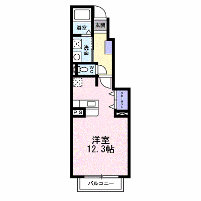 ピークリーヴⅡ 102【管理NO：1-011404101-01020】 ★家具家電は申し込み後に搬入します★ ★2026年12月下旬入居可能★の外観画像