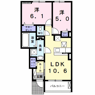 プラシードⅡ　Ｂ棟 105【管理NO：1-026652502-01050】 ★家具家電は申し込み後に搬入します★の外観画像