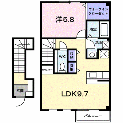 エステルノ 205【管理NO：1-012383801-02040】 ★家具家電は申し込み後に搬入します★ ★2026年11月中旬入居可能★の外観画像