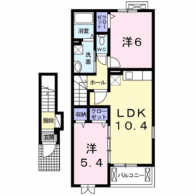 キートスⅡ 204【管理NO：1-018018102-02040】 ★家具家電は申し込み後に搬入します★ ★2026年11月下旬入居可能★の外観画像